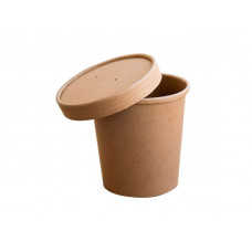 Kraftová papírová nádoba na polévku 470ml