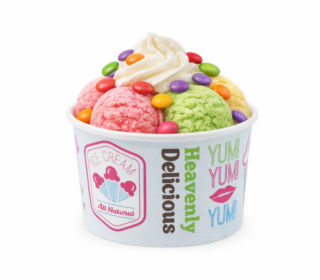 Miska na zmrzlinu s potiskem 245 ml 25ks