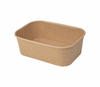 Papírová hranatá miska kraft 800 ml