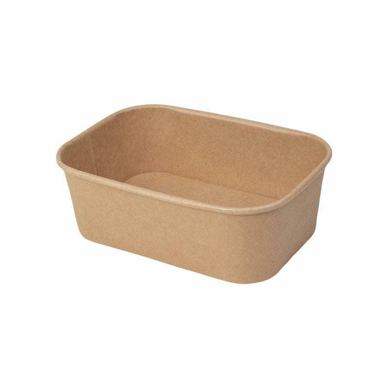 Papírová hranatá miska kraft 800 ml