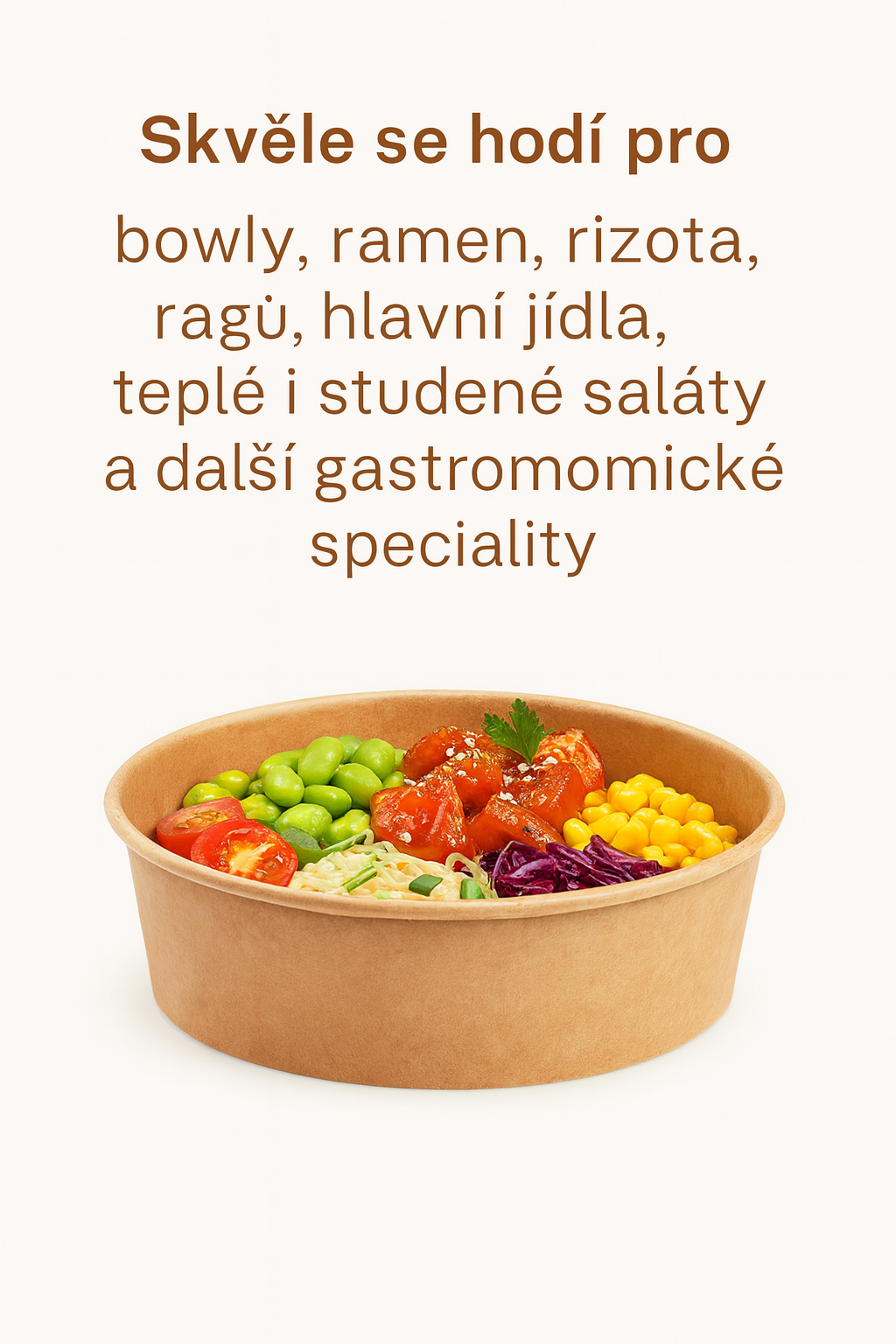 Papírová kraft miska 1300 ml Ø 184 - Image 4