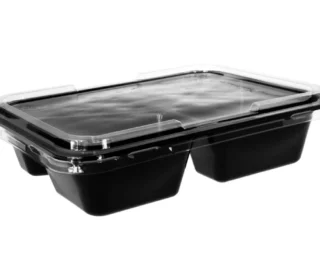 Víčko pro misku 227×178 mm – PP/PET, 234×185×18 mm, 40 ks