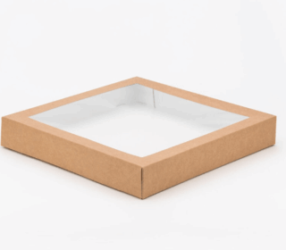 Sushi krabice s průhledným PET okénkem, rozměr 32×32×5 cm 50ks